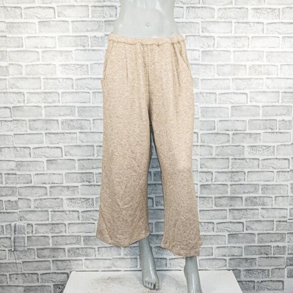 RIPLEY RADER wide leg crop lounge pants in beige size 4 - Picture 1 of 8